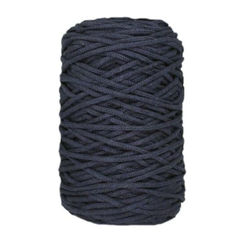 Cordon coton tressé - 3 mm - Bleu marine
