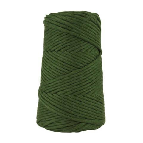 Cordon - corde - coton peigné suprême - fil de 4mm - vert mélèze - macramé - crochet - tricot - tissage