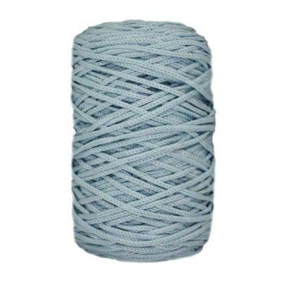 Cordon coton tressé - 3 mm - Bleu dragée