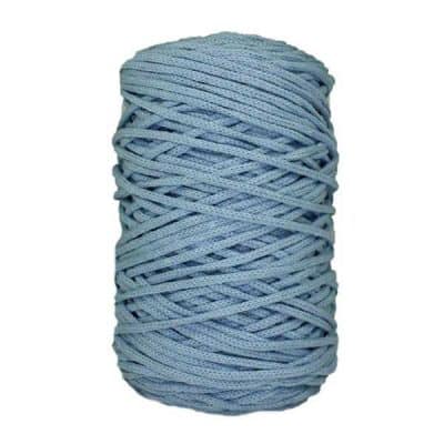 Cordon coton tressé - 3 mm - Bleu horizon