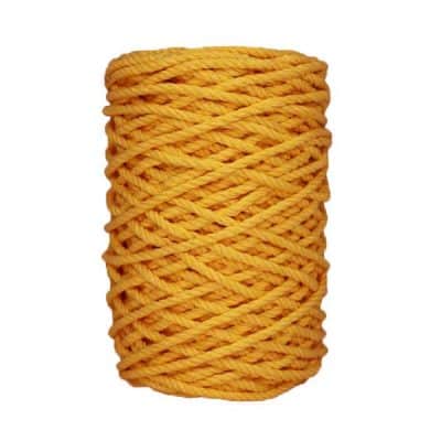 Cordon coton torsadé - Jaune d'or