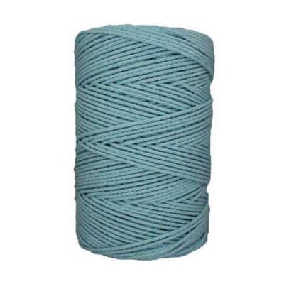 Corde macramé - 2 mm - Bleu cendré