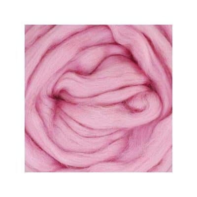Laine cardée Mérinos - Rose