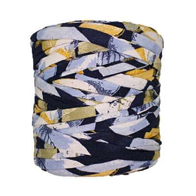 Trapilho-Bobine-Imprimé-bleu-jaune-blanc-cassé