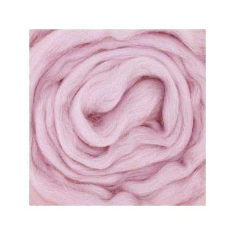 Laine cardée Mérinos - Rose dragée