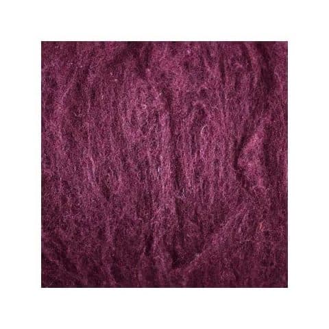 Laine cardée - Aubergine