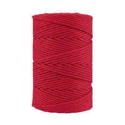 Corde macramé - 3 mm - Rouge cerise