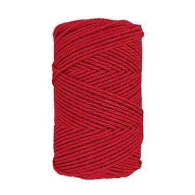 Corde macramé - 3mm - Rouge cerise