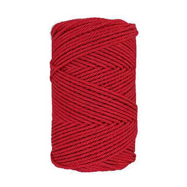 Corde macramé - 3mm - Rouge cerise