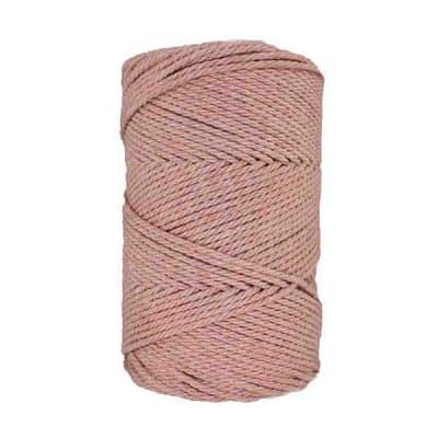 Corde macramé - 3mm - Rose vintage