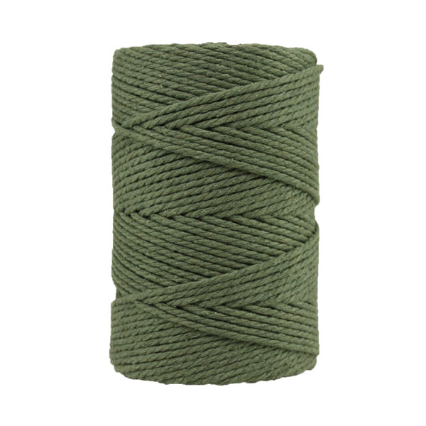 Corde macramé - 3 mm - Vert militaire