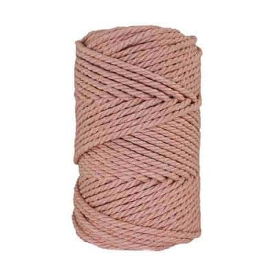 Corde macramé - 4mm - Rose vintage