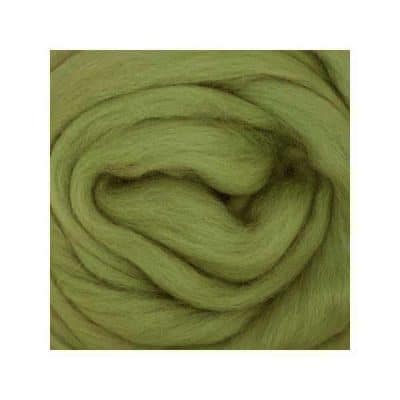 Laine cardée Mérinos - Vert mousse
