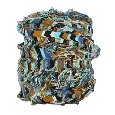 Trapilho-Bobine-Rayé-noir-bleu-ocre