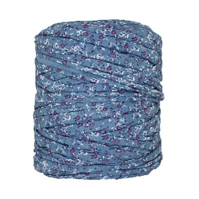 Trapilho-Bobine-Imprimé-fleuri-bleu-vintage