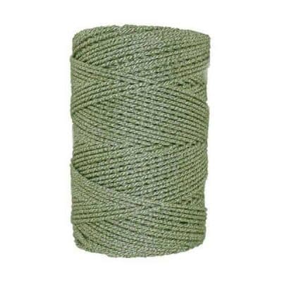 Corde macramé 2 mm - Chiné vert blanc