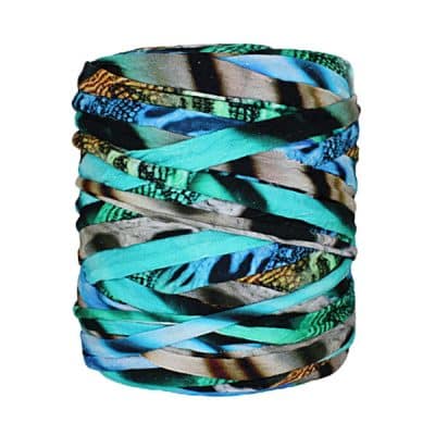 Trapilho - Bobine-imprimé-bleu-vert-marron-noir